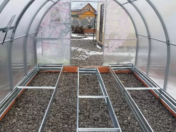 Комплект из 3 грядок для теплицы,длина 10 м